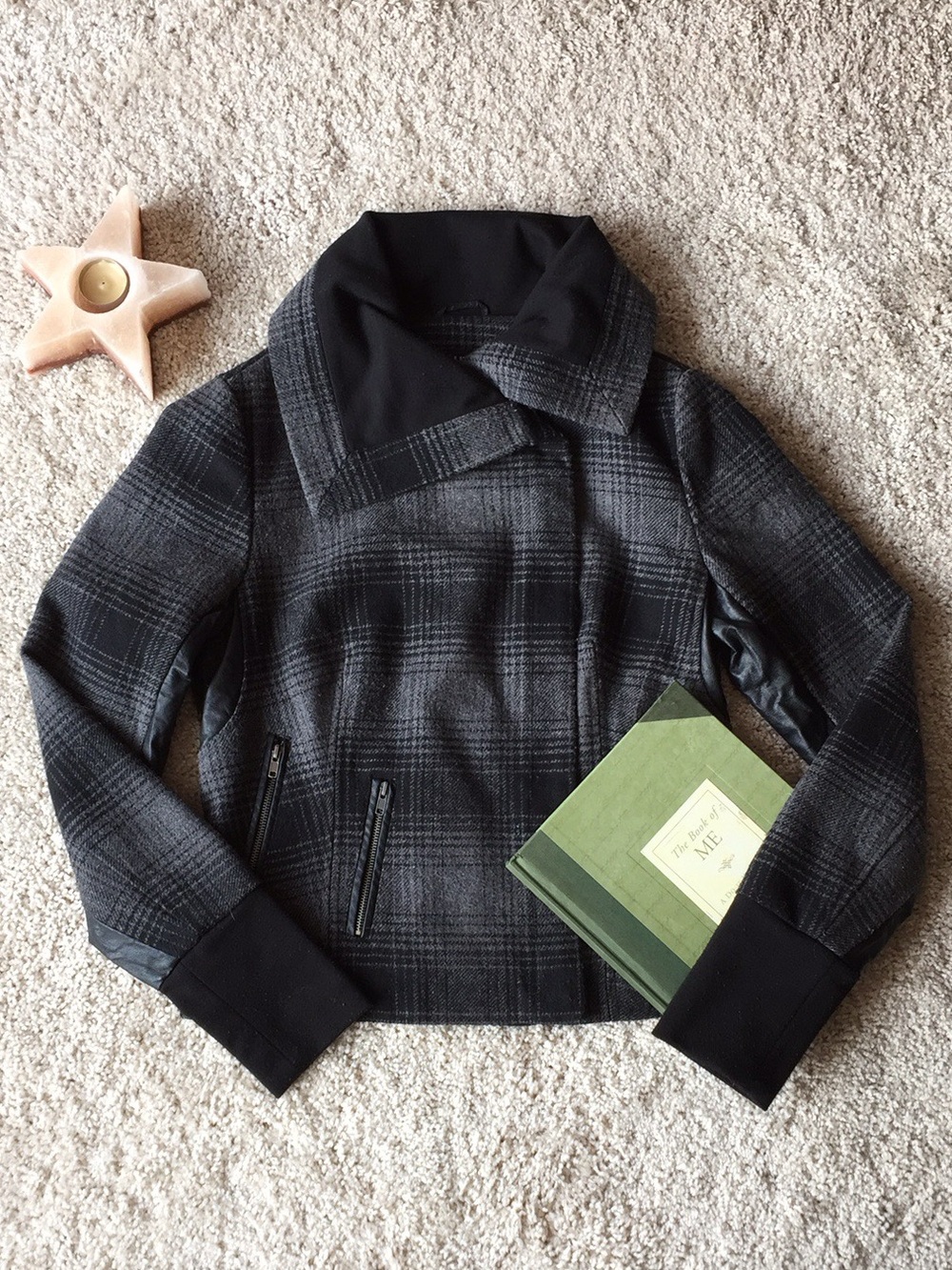Suzy Shier | Fall Coat with Asymmetrical Zipper